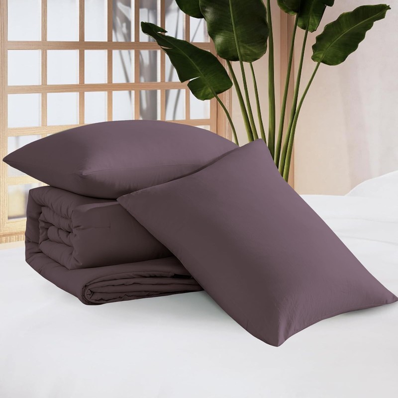 WRENSONGE Full Size Comforter Sets - 3 Pieces Deep Purple
