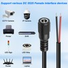 MEIRIYFA 5Pack DC 5.5mm x 2.5mm Female Plug to Bare