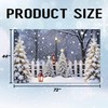 Christmas Photography Backdrop Glitter Snowy Forest Pine Tree Background Xmas