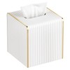 Tissue Box Cover Square with Magnetic Closure, PU Leather Tissue