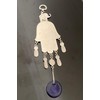 Blue Evil Eye with Hamsa Hand Protection Hanging Ornament (with