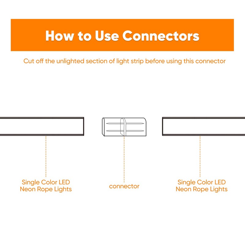Shine Decor Connector and Connecting Wires for 7x14.5mm and 8x16mm