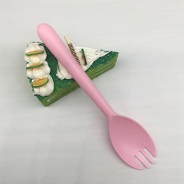 100 Count 5.5" Disposable Cutlery Spork Solid & Durable, Safe Healthy Non-toxic for Daily use, Parties, Restaurant (Pink)