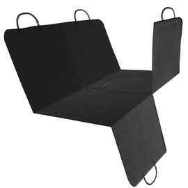 Nobleza Dog Car Seat Cover, 4 in 1 Separable Design Waterproof Car Seat Cover for Dogs, Scratch-Proof Dog Car Hammock, Durable Front Back Car Seat Protector for Universal Cars SUV, 147x145cm Black