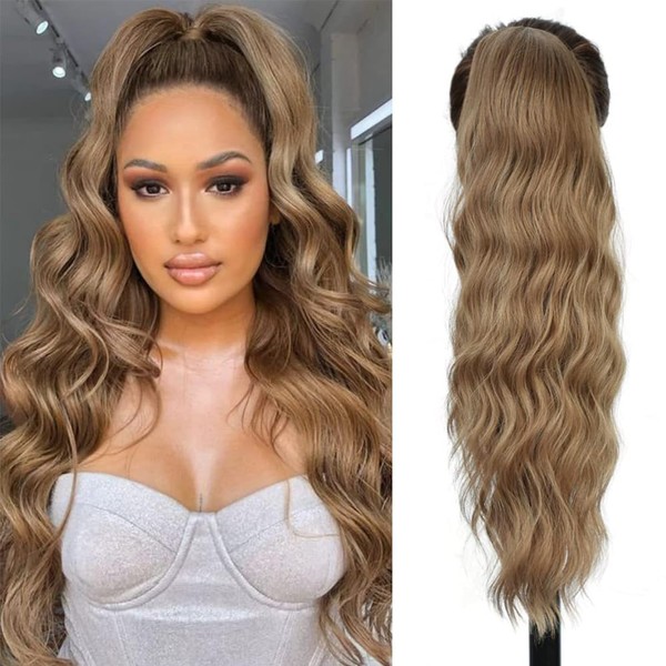aikaa Curls Drawstring Ponytail Hairpiece Hair Extensions, Wavy Curly Ponytail