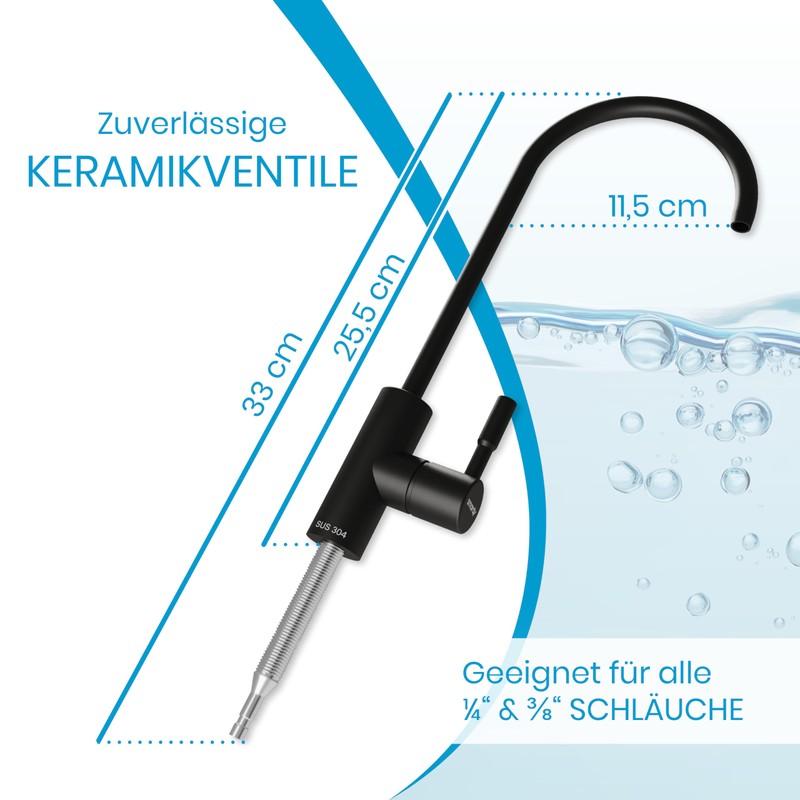 smardy Osmosis Tap Stainless Steel 360° Swivelling for Osmosis System