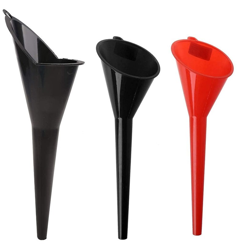 Auto Engine Oil Funnel,Black,Multi-Function Auto Engine Oil Petrol Change Funnel