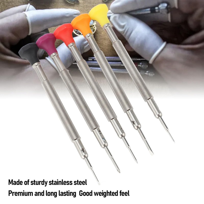 Accuracy Screwdriver Set, 5 Extra Replace Blades Miniature Screwdriver Set