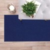Custom Size Blue Solid Plain Rubber Backed Non-Slip Hallway Stair