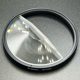 Jorixxy 77mm Half Moon Whirlpool Glass Special Effects Filter Photography Video SLR Camera Lens Accessories