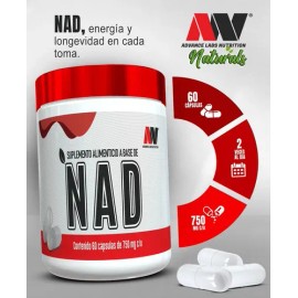 Nad 60 Caps 750 Mg Cu Advance Labs Nutrition                                                                                                          