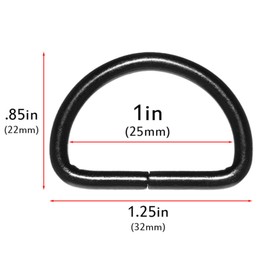 PARACORD PLANET D-Rings – 1/2 Inch, 5/8 Inch, 3/4 Inch, 1 Inch, 1-1/4 Inch, 2 Inch – Black, Silver, Gold, Brass & Gunmetal – 5, 10, 25, 50 & 100 Pack Sizes – Paracord Crafts