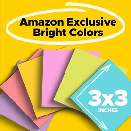 Post-it - Notas súper adhesivas, 3 x 3 pulgadas, 6 almohadillas para orejas/paquete, 90 hojas/almohadilla, colección exclusiva de colores brillantes, salpicaduras de agua, lima ácida, rosa tropical,