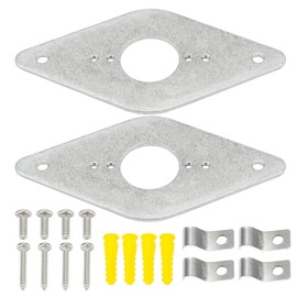 GGTE Hose Bib Mounting Plate, Aluminum Outdoor Faucet Mounting Plate, with Antifreeze Cover Clip 2 Pack