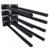 12 Pcs 10" Black Solid Steel Floating Shelf Bracket Blind