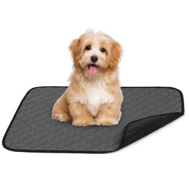 Pee Pads for Dogs, Reusable Dog Training Pads, 26"x19" Non-Slip Heavy Absorbency Bed Pads, Fast Liquid Absorbing, Machine Washable Pads for Indoors Dogs Potty, Waterproof Protective Pad, Grey