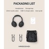 HROEENOI Premium Wireless Bluetooth Over-Ear Headphones with Active Noise Cancelling