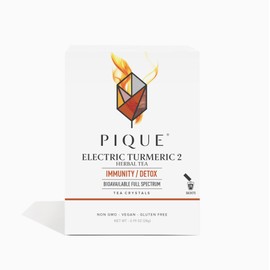 PIQUE Electric Turmeric 2 - Supports Healthy Immunity, The Natural Inflammatory Response, Natural Detox Pathways, and Radiant Skin - 28ct Single Serve Sticks (Pack of 1)