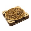 Summer-Ray Set of 6 Lasercut Round Palmate Leaf Wooden Coasters