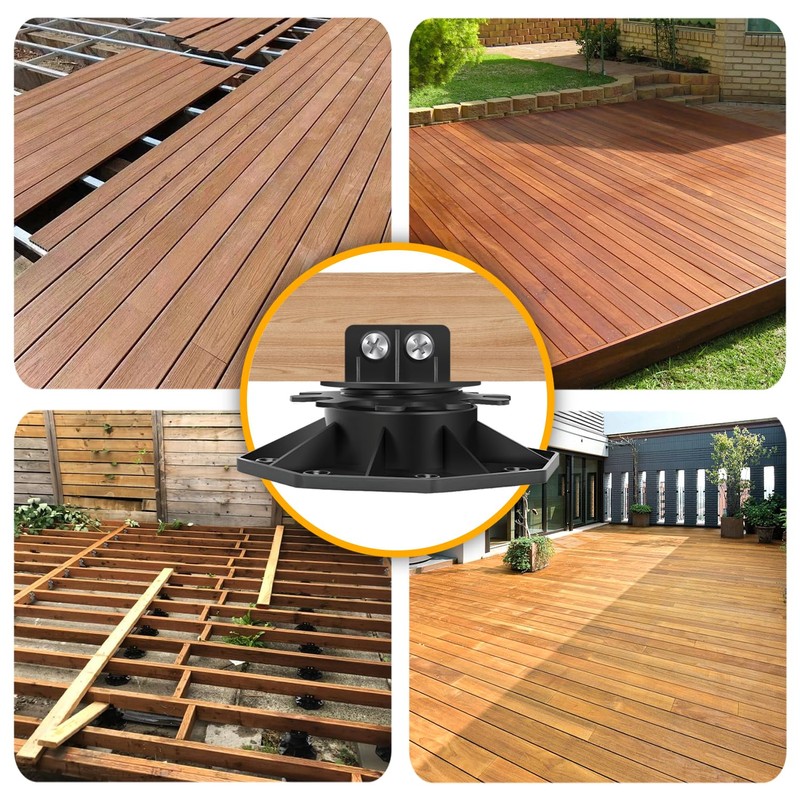 24 Pack Adjustable Deck Support Pedestal, Deck Foundation Base Support