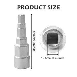 Amusingtao Universal Radiator Spanner, Radiator Key, Step Wrench with Square Socket 1/2 Inch Ratchet for Drive Radiators, 1/2, 3/8, 3/4, 1-1/4 Wrenches Tool