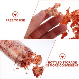 FELTECHELECTR Jars Nail Glitter Foil Flakes for Nail Art Decoration Includes Gold and for Festivals Parties and Home Manicures