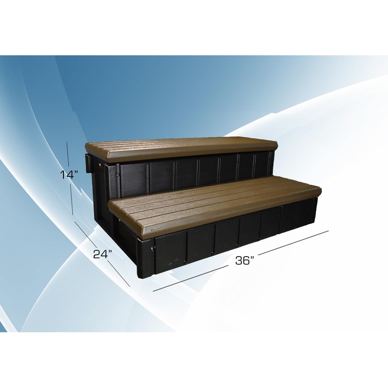 Confer Plastics Two Tier 36" Wide Deluxe Hot Tub Step.