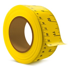 12 Inch Repeating Adhesive Measuring Tape – 13.9 Yards, 1” Wide, Dual Metric, Left-Right Reading, Flexible & Strong Adhesive Ruler Tape for DIY, Crafts, Woodworking, and Sewing Tools Set