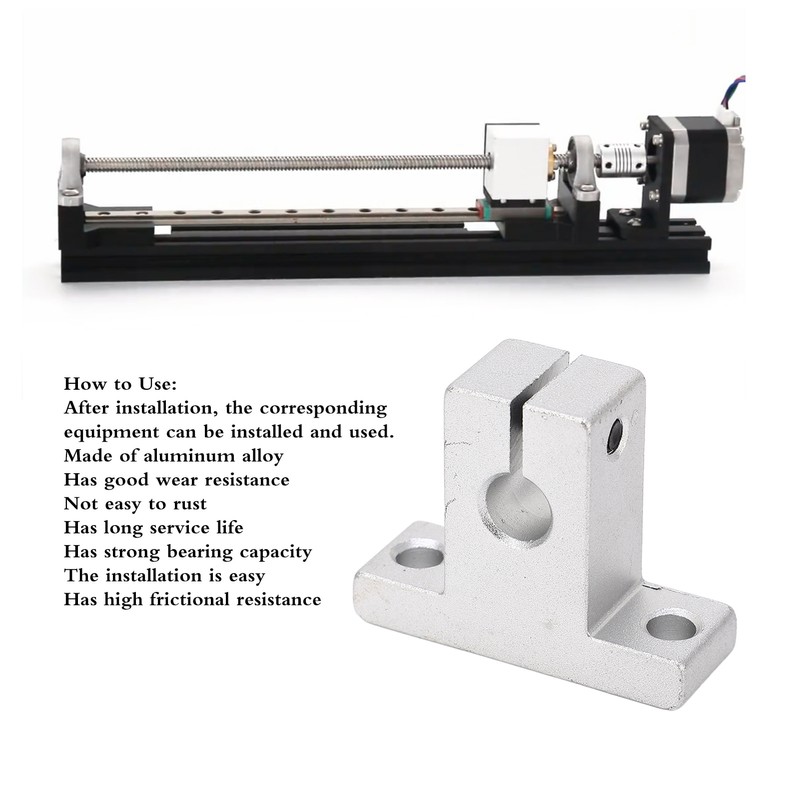 10Pcs Linear Shaft Support Motion Rod Guide Rail End Support