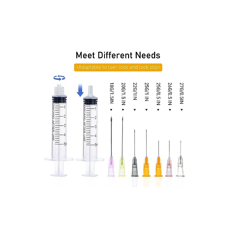JIBENGAO Aguja de 25 G de 1/2 pulgada (25 g,