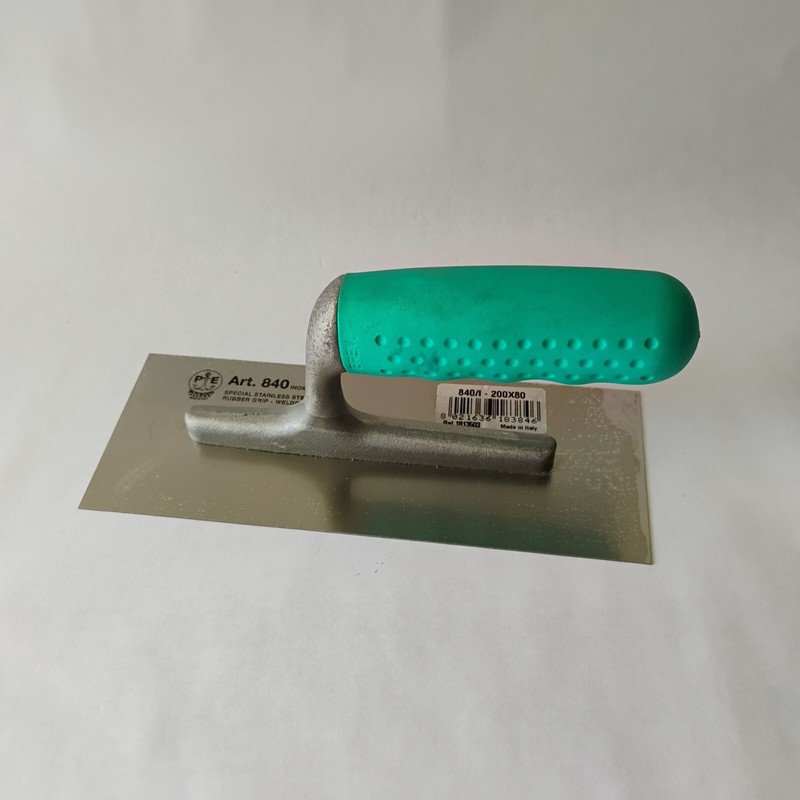 PAVAN NEW Pavan 200x80 Inox Stainless Steel Trowel Rubber Handle