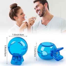4 Pack Travel Toothbrush Head Covers Portable Toothbrush Protector Cap Brush Pod Case Plastic Protective Clip for Household Travel, Camping, Bathroom, School, Business
