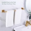 Bathroom Hardware Set 4 Pieces Bundle with Towel Bar (Brushed