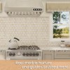 Diflart Peel and Stick Kitchen Backsplash Tiles Gold and White