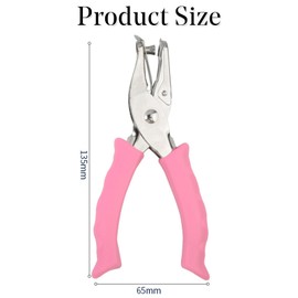 Hole Punch, Pink Single Hole Puncher Metal with Soft-Handled for DIY Craft Tags Clothing Ticket Scrapbook Tool, 3 Colors Options