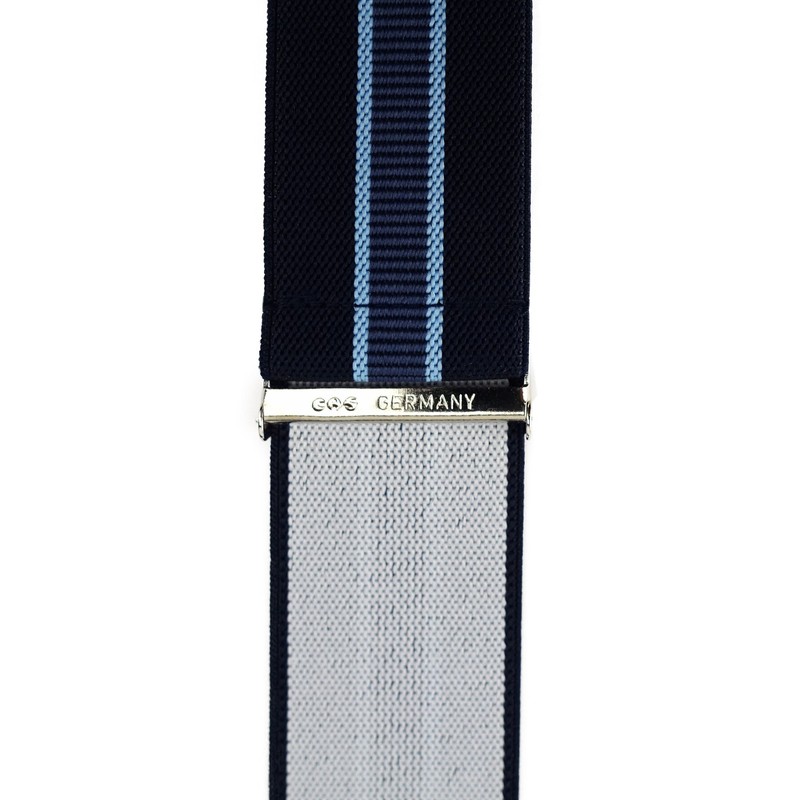 TigerTie Unisex Y-shaped braces with 3 extra strong clips, striped