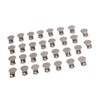 30pcs Metal Round Pacifier Clips for Toddler Rust Prevention Electroplated