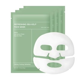 Beauty Bio Máscara de Colágeno, Paquete de 12 Piezas, Hidratante y Rejuvenecedora, para Todo Tipo de Piel (Verde)                                     