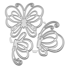 yyangz 2 Sets Three Butterflies Embossing Cutting Die Carbon Steel Cutting Template Background Metal Embossing Cutting Template for Handmade Decoration DIY Crafts Scrapbooking Paper Card Embossing