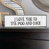 Cow Wooden Signs (Medium - Wood And Metal, I Love