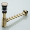 RANDOM Brass Contemporary Round Bottle P Trap 1 1/4,Basin Sink