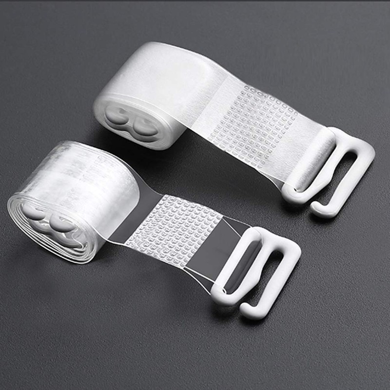 Lansonee 2 Pairs Invisible Soft Clear Non-Slip Adjustable Transparent Replacement