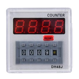 YWBL-WH DH48J-A Digital Counter Relay LED Display 1-999900 11-Pin 24V AC/DC / 220V AC (optional) (24VAC/DC)