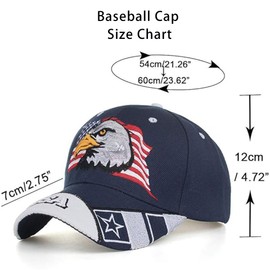 Patriotic-USA-Eagle-Baseball-Caps-Woman-Man-Sun-Hat for 4th-July Darkblue