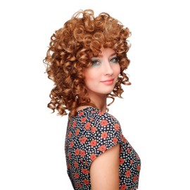 WIG ME UP - Women's Wig Super Voluminous Curly Dark Blonde Mix Highlighted Shoulder Length 40 cm WL-2342-27H24B