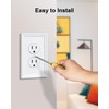 TREEWELL 2-Pack Duplex Outlet Cover, Natural Bamboo Fiber Switch Plates