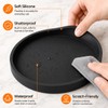 Rayakt 18cm Black Round Tray Decorative for Home Office