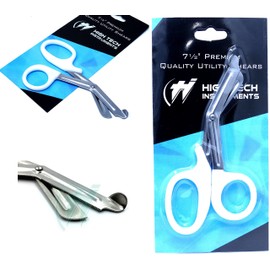 PARAMEDIC UTILITY WHITE BANDAGE FIRST AID TRAUMA EMT EMS SHEARS SCISSORS 7.25 INCH STAINLESS STEEL ( HTI BRAND)