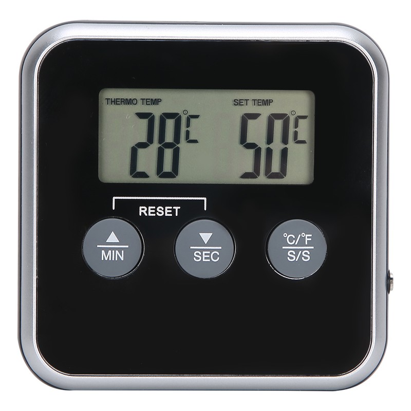 Digital Meat Thermometer Food Thermometer with Timer for Oven BBQ