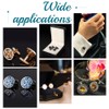 UNICRAFTALE 3 Colors 12 Sets 12mm Blank Dome Cufflinks Making